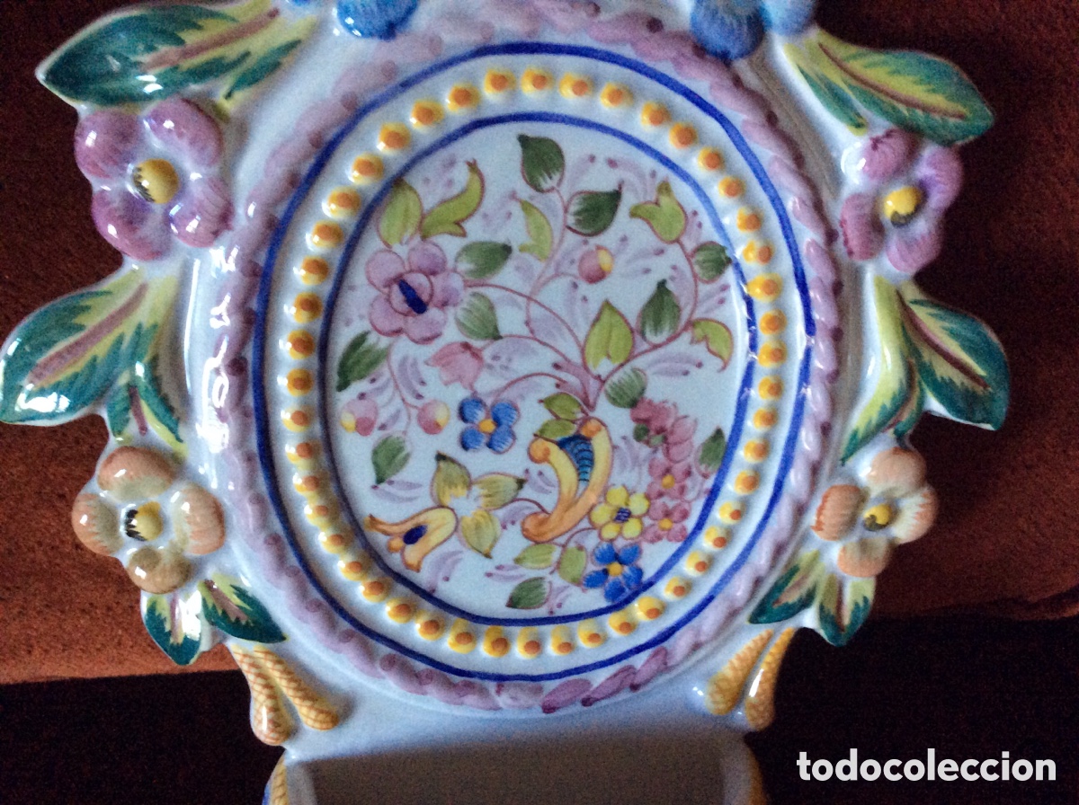Antig&uuml;edades: Benditero cer&aacute;mica portuguesa - Foto 3