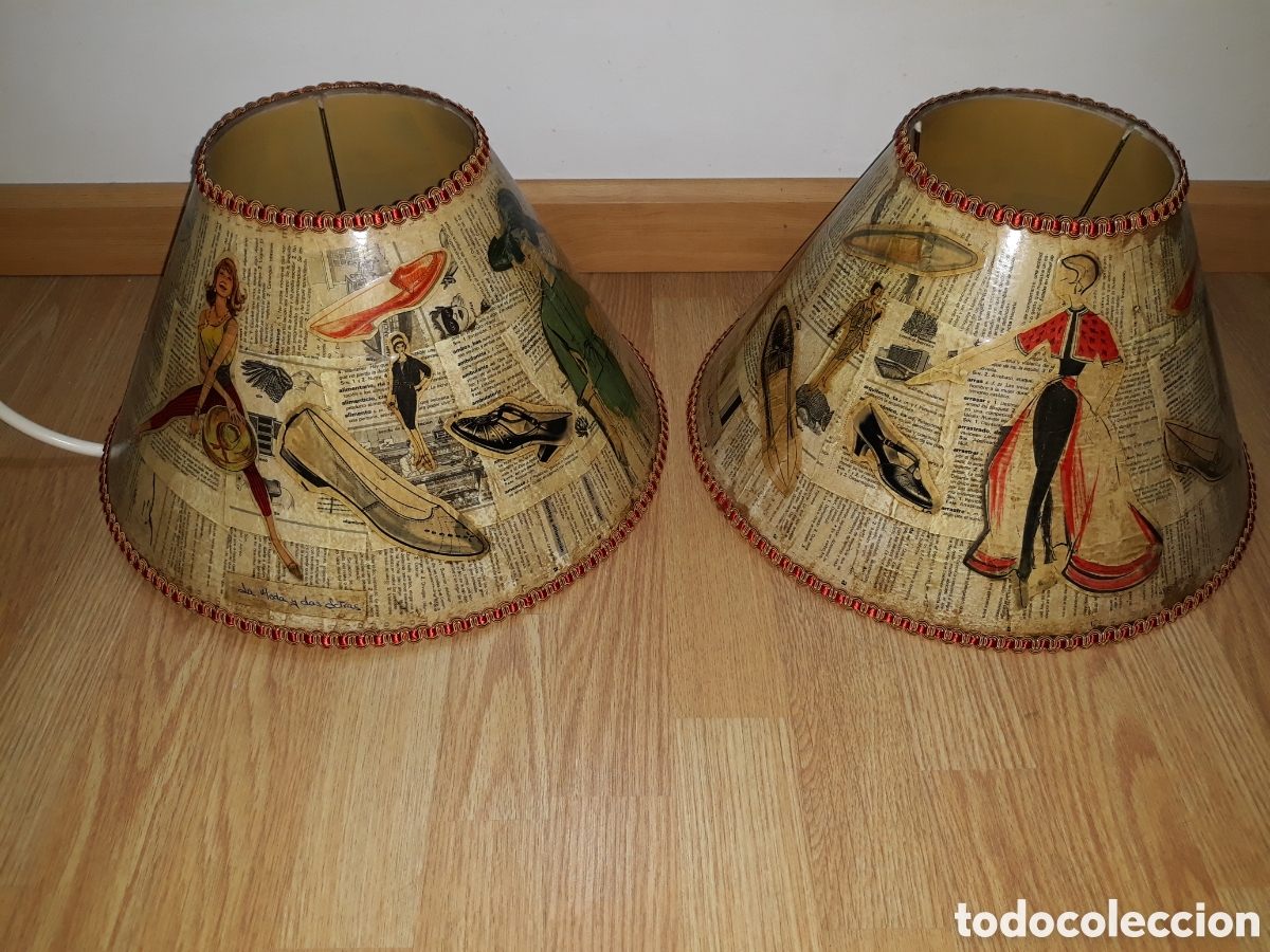 Antig&uuml;edades: Pareja de Pantallas Vintage
