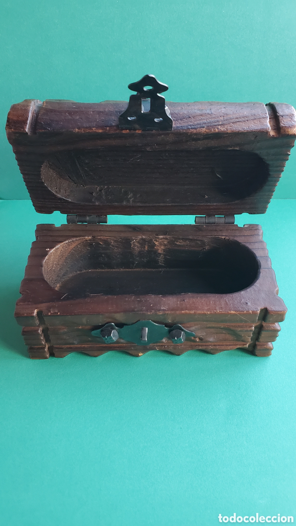 Antig&uuml;edades: CAJITA MADERA COFRE ANTIGUA 16 CM X 10 CM.