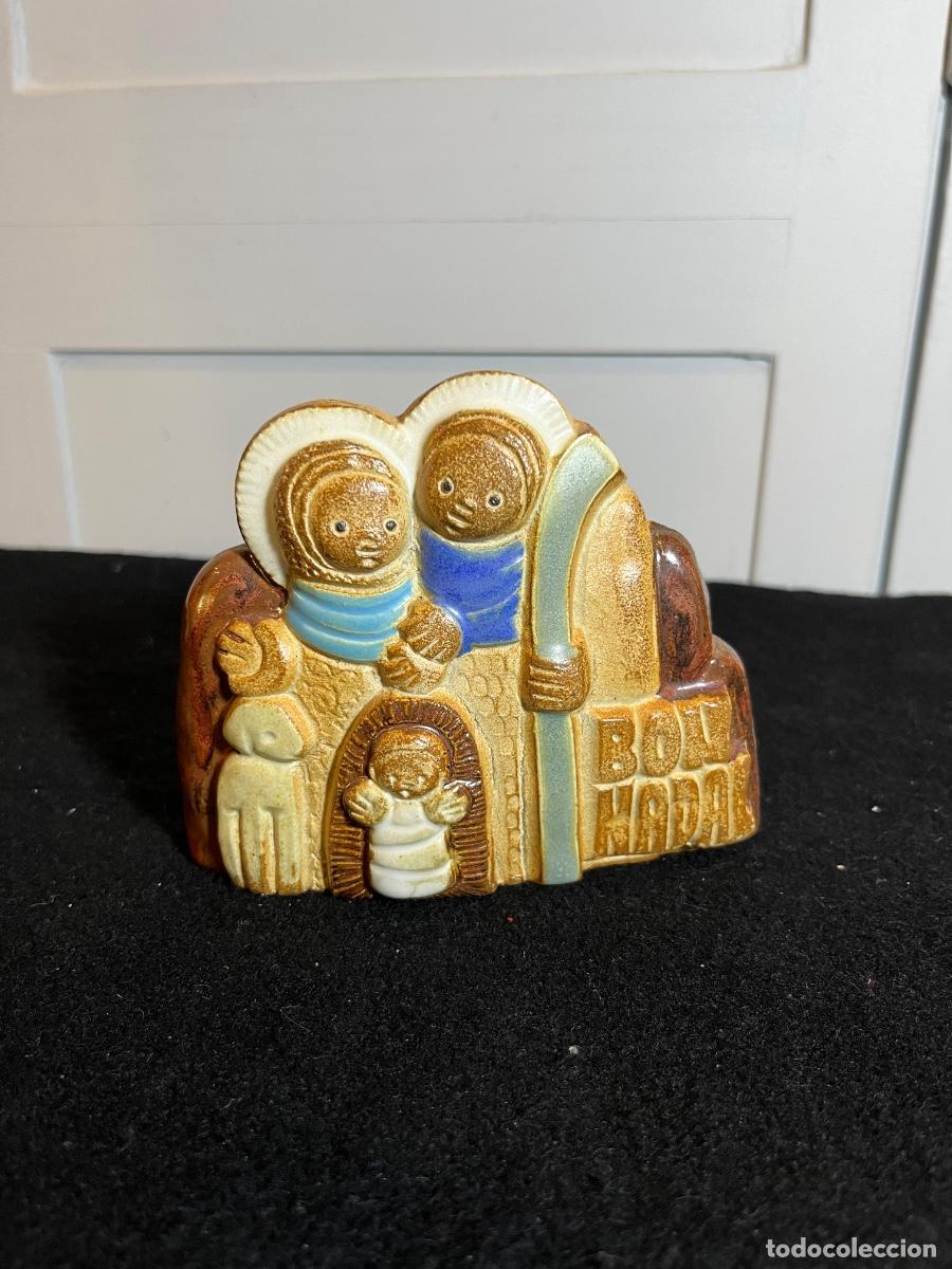 Antiques: Pessebre Cer&aacute;mica Sant Benet Montserrat Bon Nadal Sagrada Familia Vintage Catalana decoracion