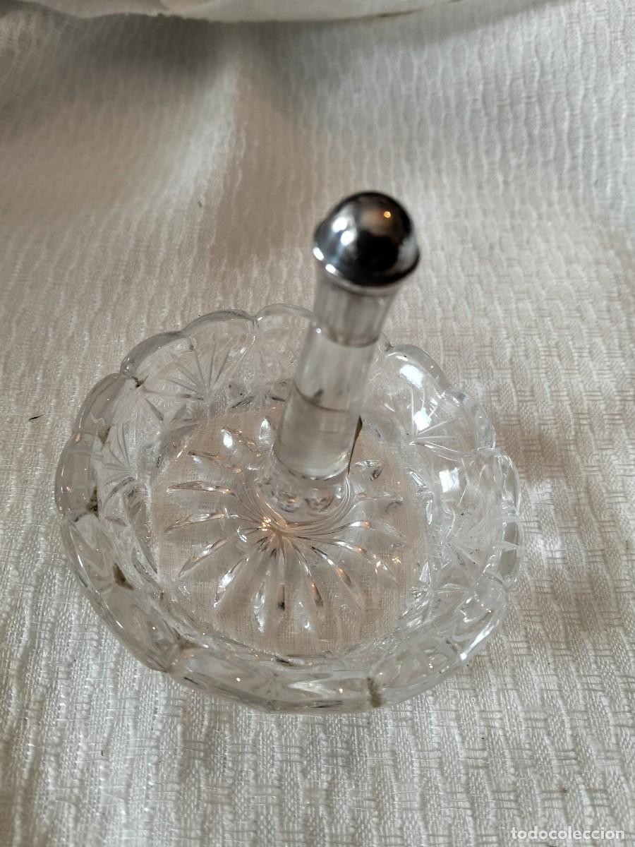 Antig&uuml;edades: PORTA ANILLOS VINTAGE CRISTAL DE PLOMO Y PLATA ALEMANIA OCCIDENTAL