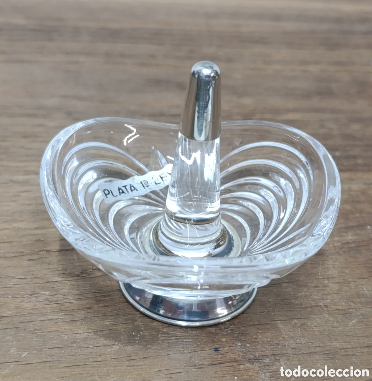 Antig&uuml;edades: MUY BONITO ANILLERO DE CRISTAL TALLADO Y PLATA, MARCA ROYAL CRYSTAL ROCK (ITALIA).