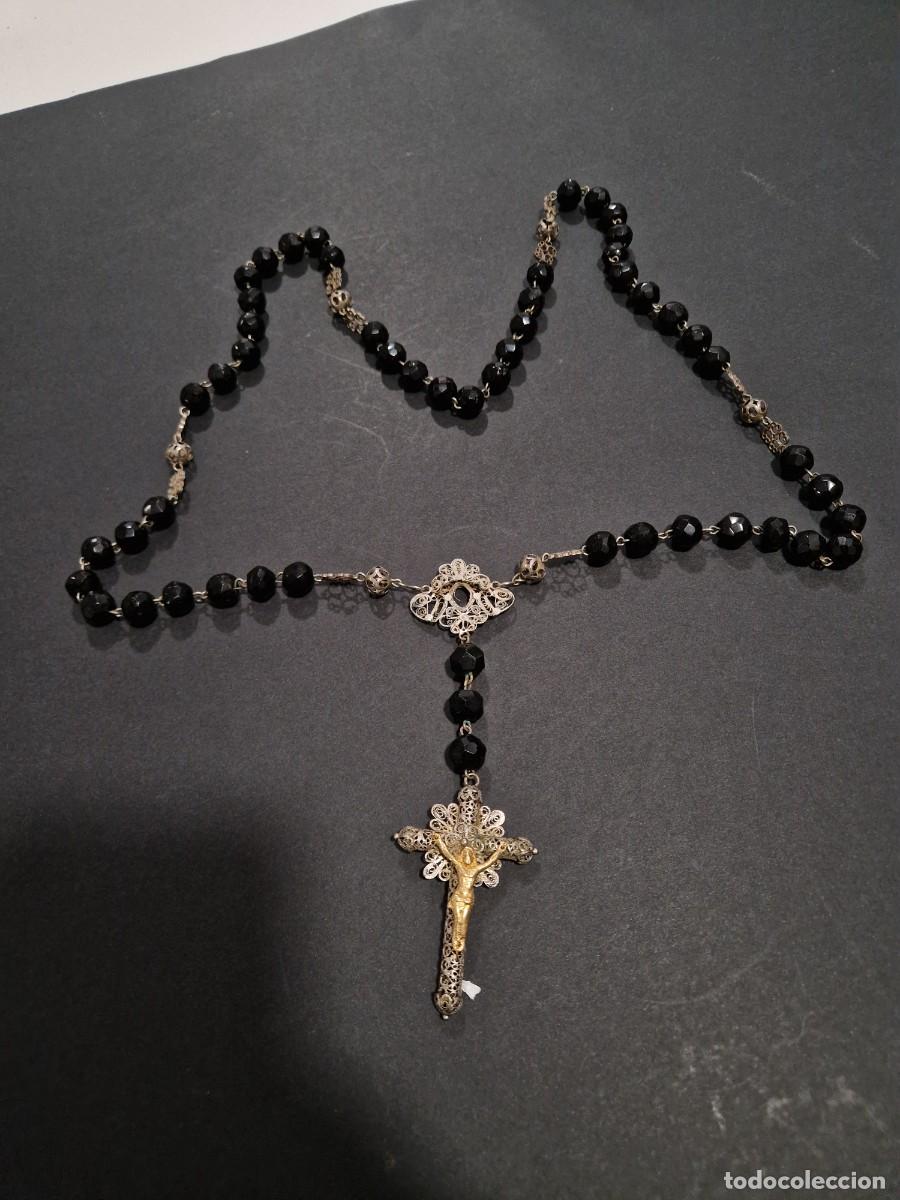 Antig&uuml;edades: Rosario azabache y plata - Foto 1