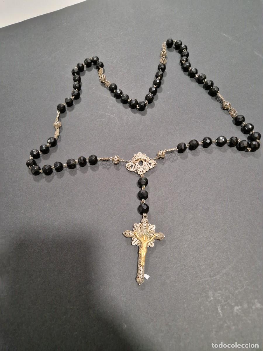 Antig&uuml;edades: Rosario azabache y plata - Foto 2