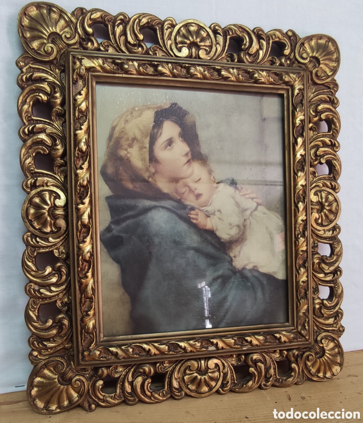 Antig&uuml;edades: Antiguo marco y lamina virgen