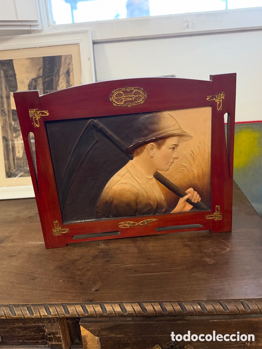 Antig&uuml;edades: PANEL MODERNISTA / JUGENDSTIL ORIGINAL c.1900&ndash;1925 - Foto 7
