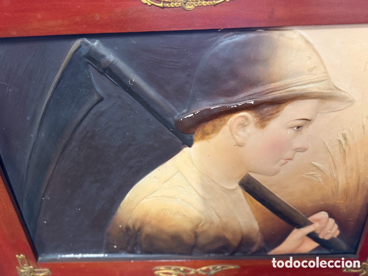 Antig&uuml;edades: PANEL MODERNISTA / JUGENDSTIL ORIGINAL c.1900&ndash;1925 - Foto 11