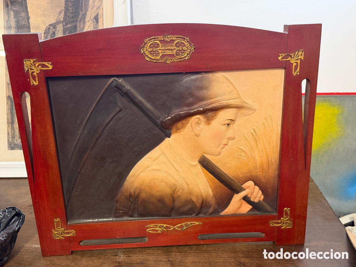 Antig&uuml;edades: PANEL MODERNISTA / JUGENDSTIL ORIGINAL c.1900&ndash;1925 - Foto 1