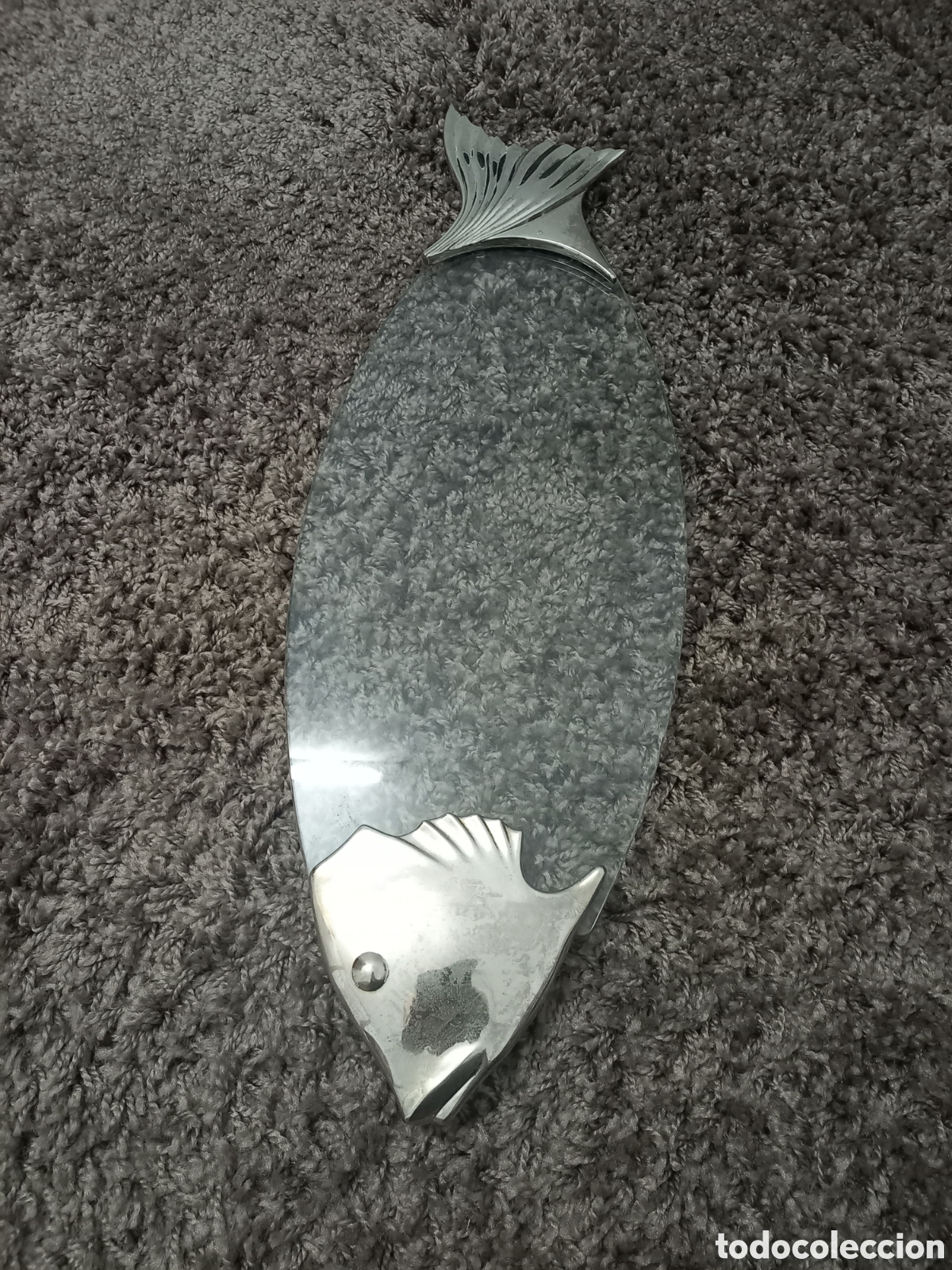 Antig&uuml;edades: Fuente de Cristal para Pescado - SILEA (Francia) - Gran Tama&ntilde;o 60 cm