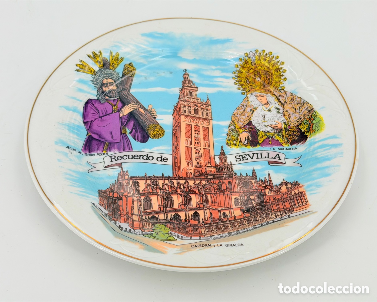 Oggetti Antichi: Antiguo Plato Religioso