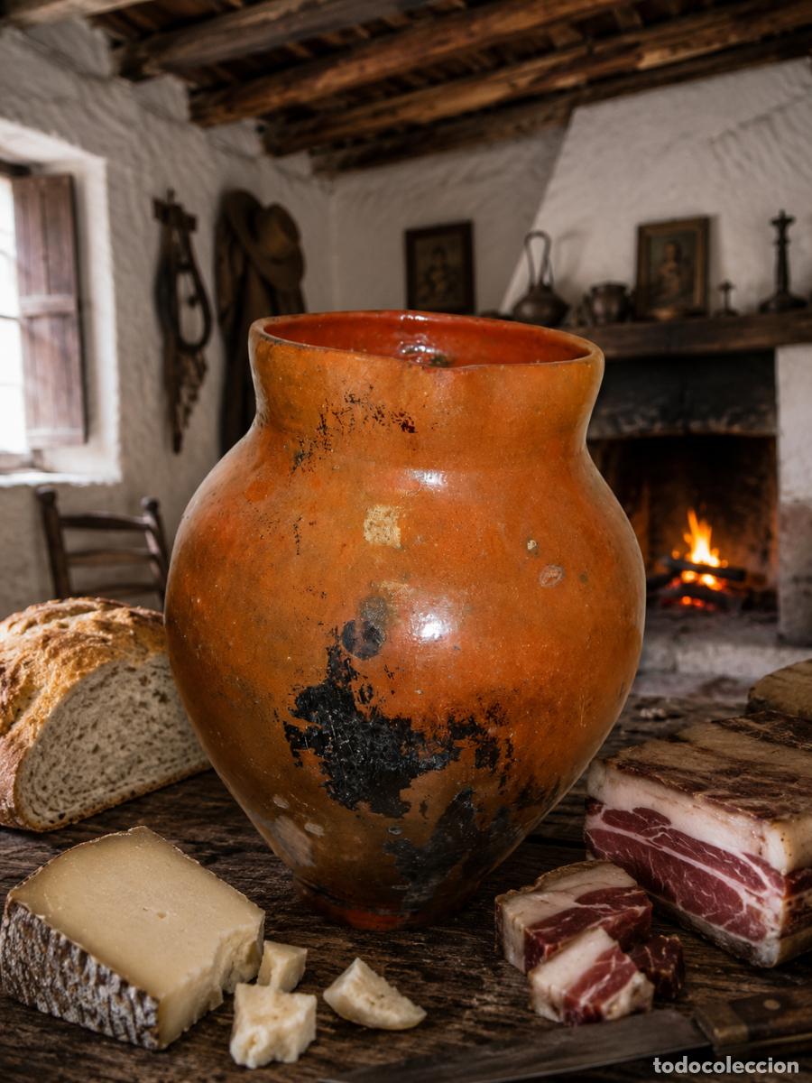 Antig&uuml;edades: Olla o puchero vidriado con un asa
