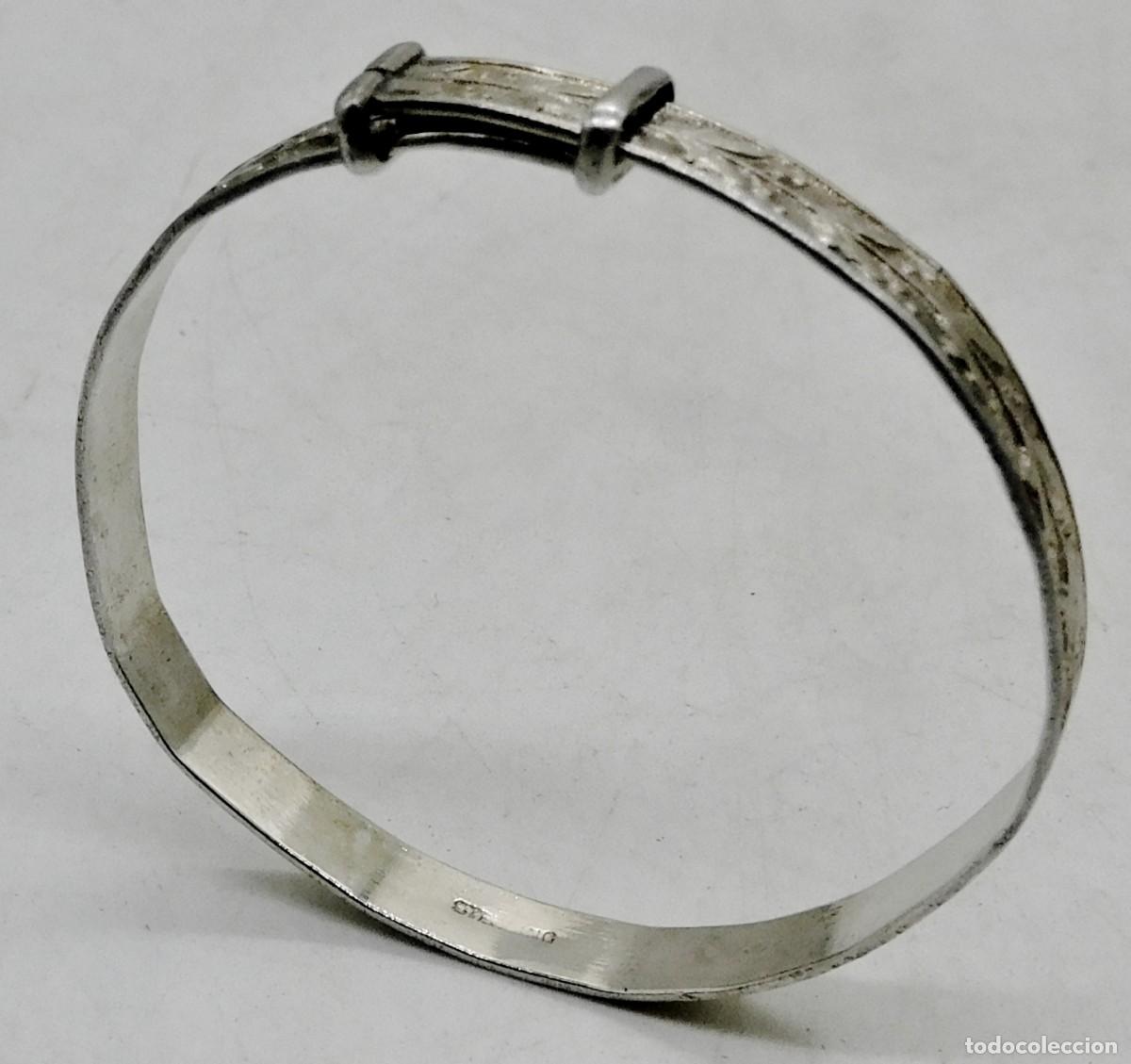 Antig&uuml;edades: PULSERA INFANTIL AJUSTABLE DE PLATA S. XX - Foto 5