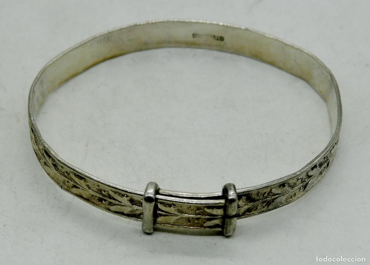 Antig&uuml;edades: PULSERA INFANTIL AJUSTABLE DE PLATA S. XX - Foto 7