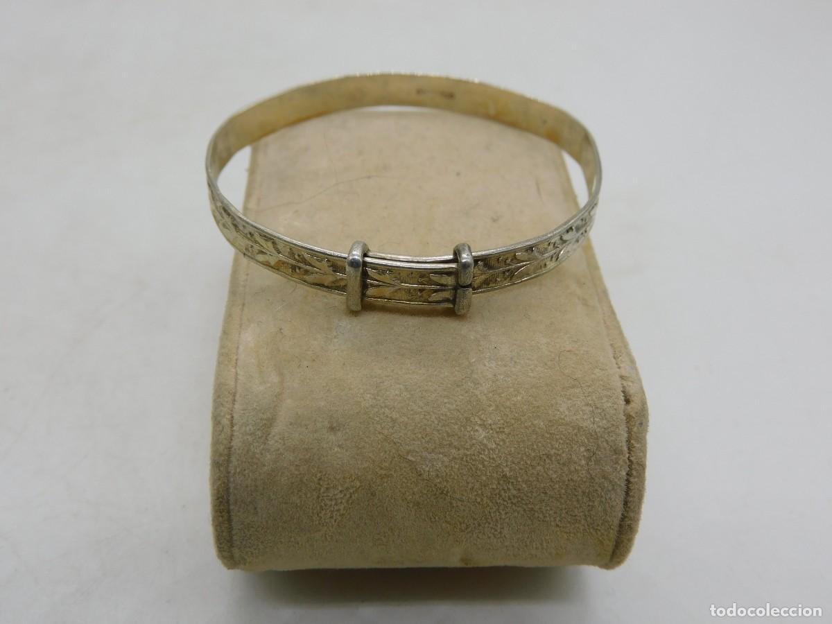 Antig&uuml;edades: PULSERA INFANTIL AJUSTABLE DE PLATA S. XX - Foto 9