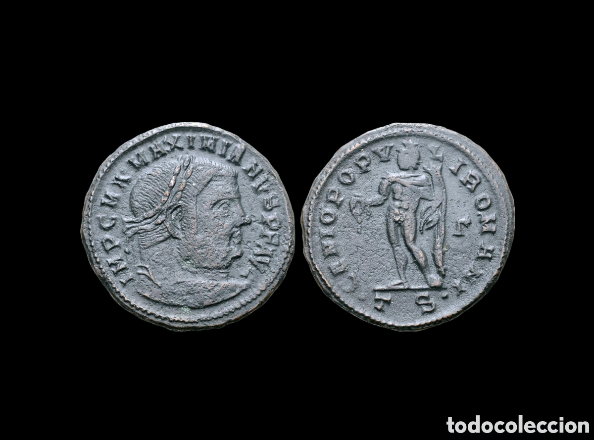 Antig&uuml;edades: Moneda Romana Maximiano Herc&uacute;leo (Folllis-Nummus) *Art&iacute;culo disponible s&oacute;lo en mano en Madrid*