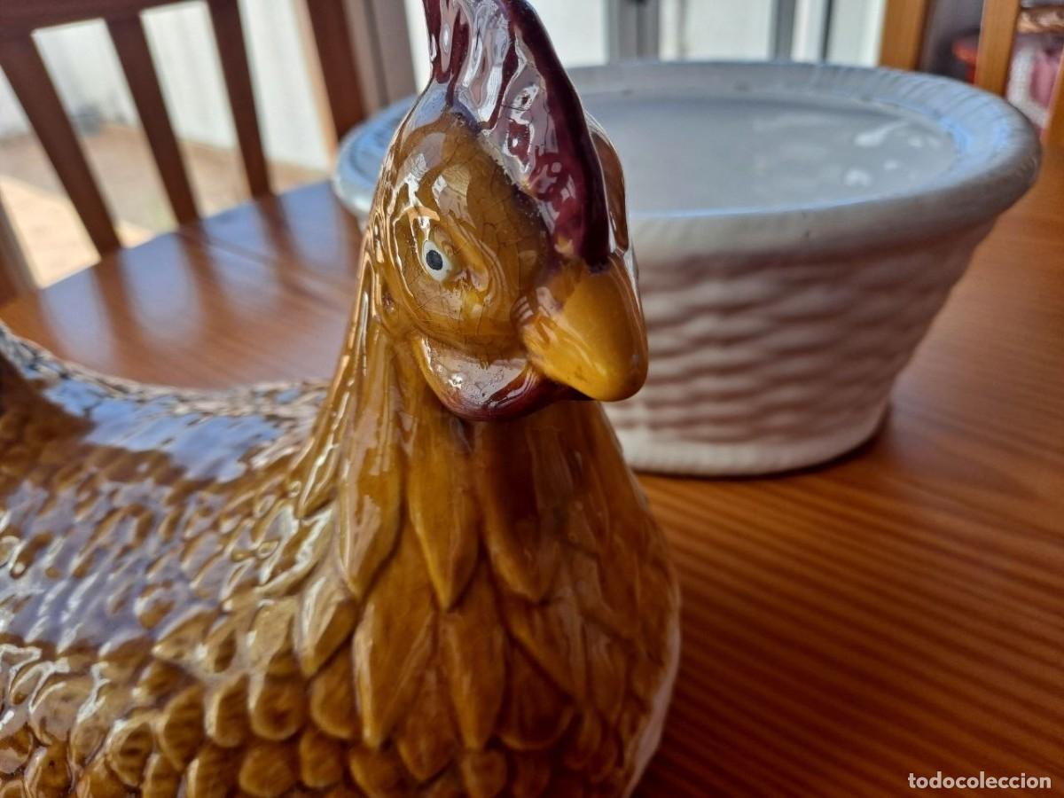 Antig&uuml;edades: ✅ Huevera antigua en forma de gallina - cer&aacute;mica o porcelana
