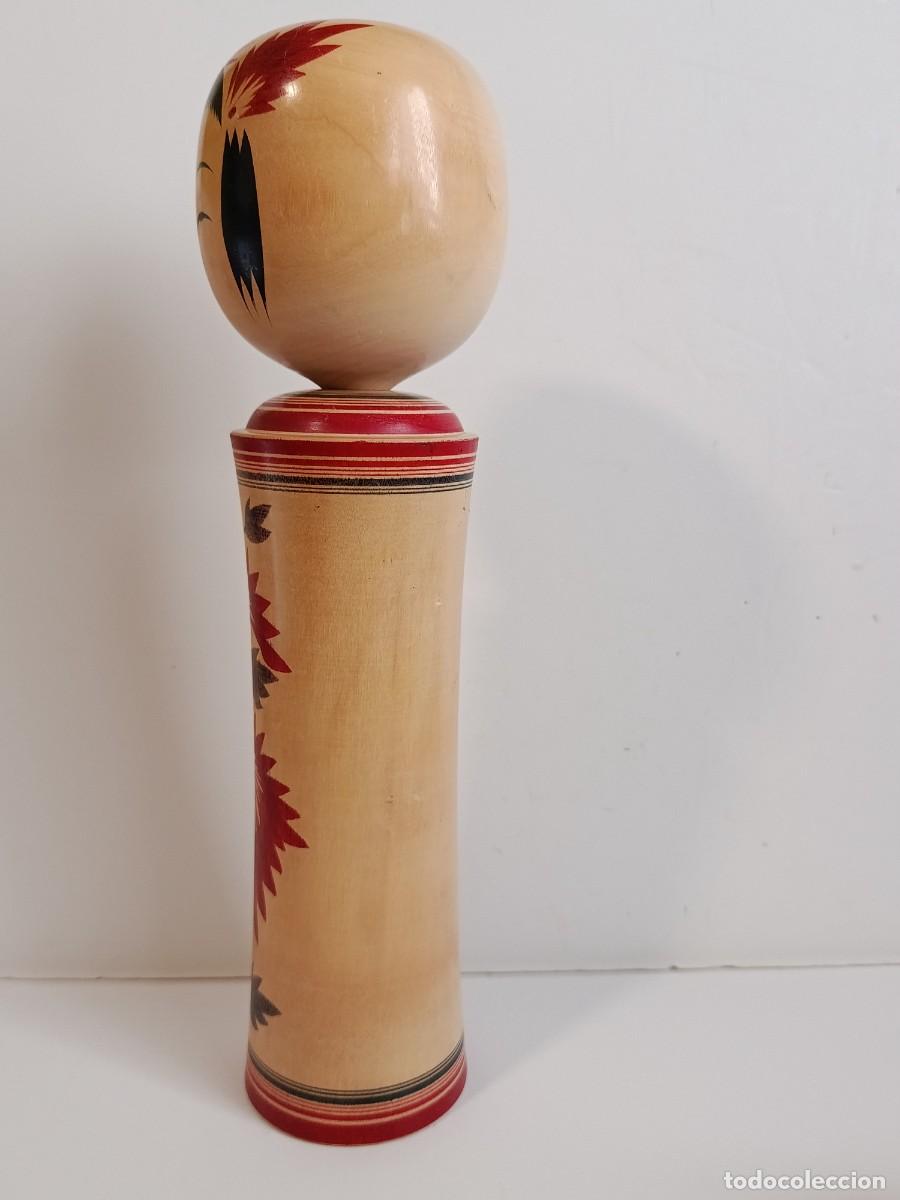 Antig&uuml;edades: MU&Ntilde;ECA JAPONESA DE MADERA.KOKESHI.31 cm - Foto 4