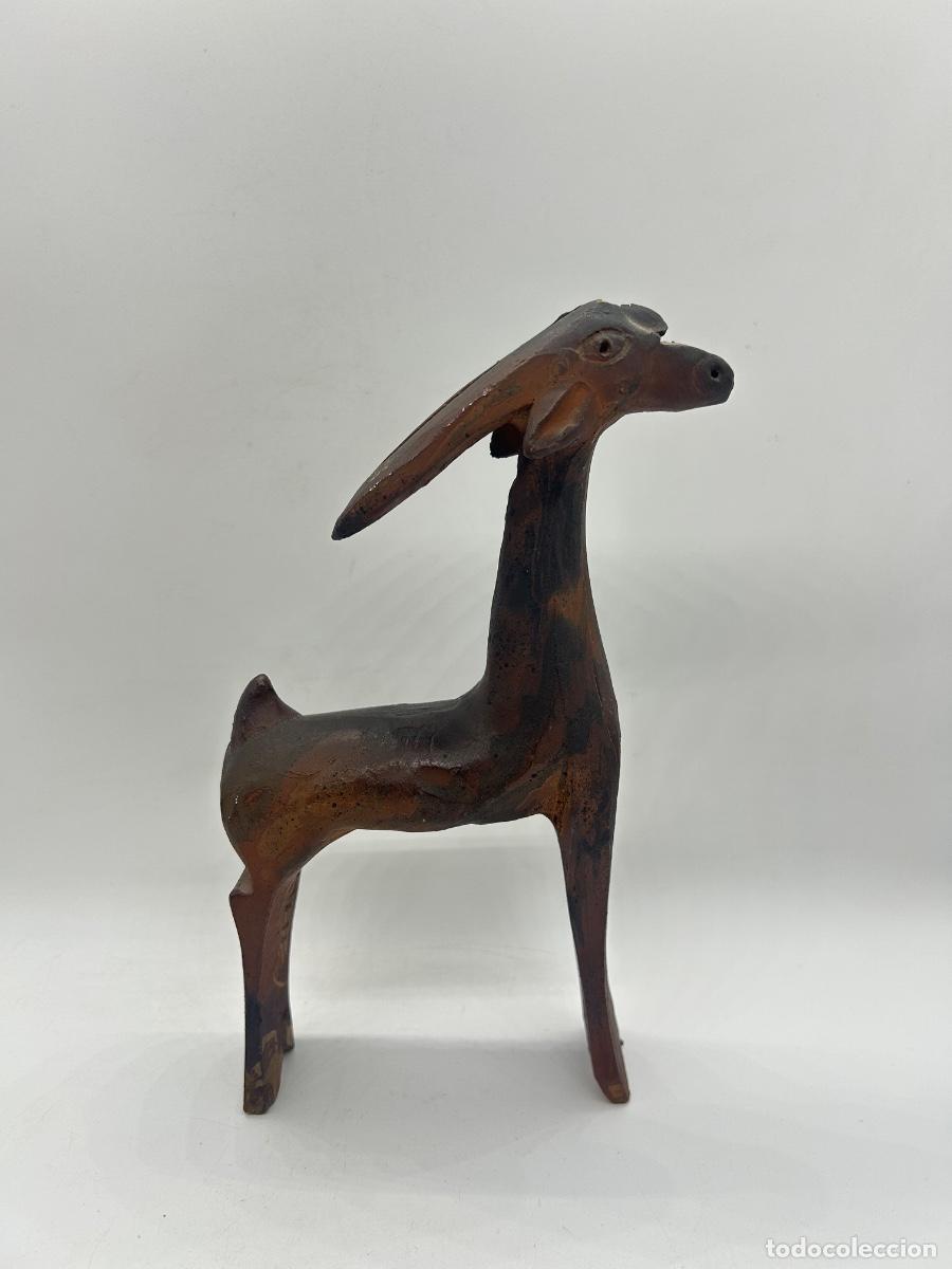 Antig&uuml;edades: FIGURA DE CER&Aacute;MICA DE PEDRO MERCEDES (CUENCA, 1921 - 2008) - GACELA, A&ntilde;o 1949