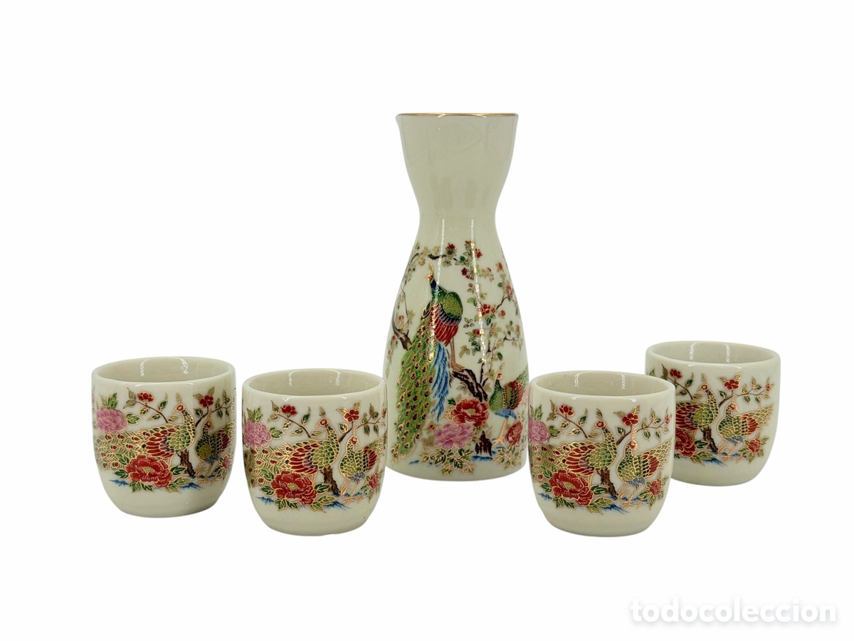 Antiques: Botella y Vasos de Sake Satsuma