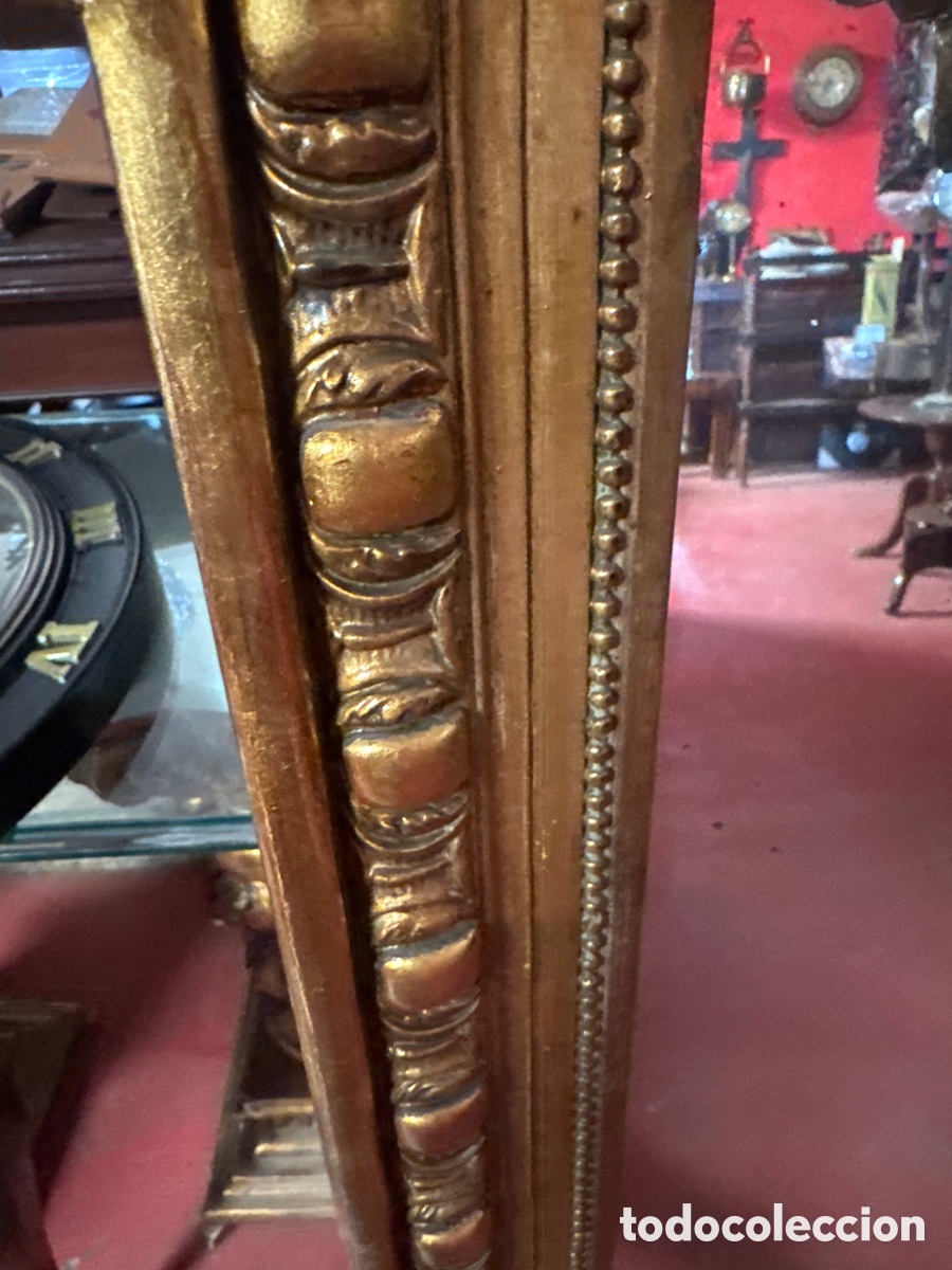 Antig&uuml;edades: Espejo antiguo dorado - Foto 4