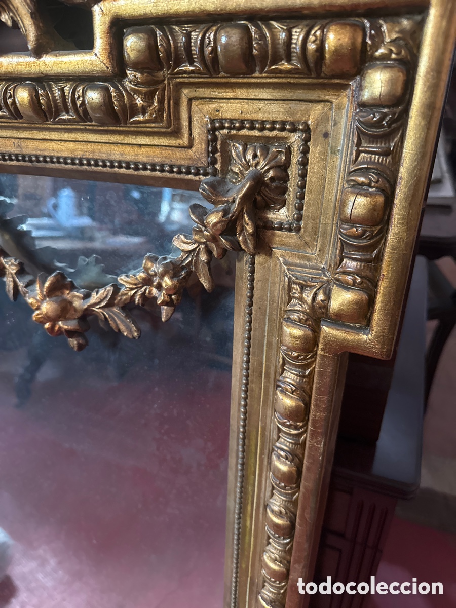 Antig&uuml;edades: Espejo antiguo dorado - Foto 6