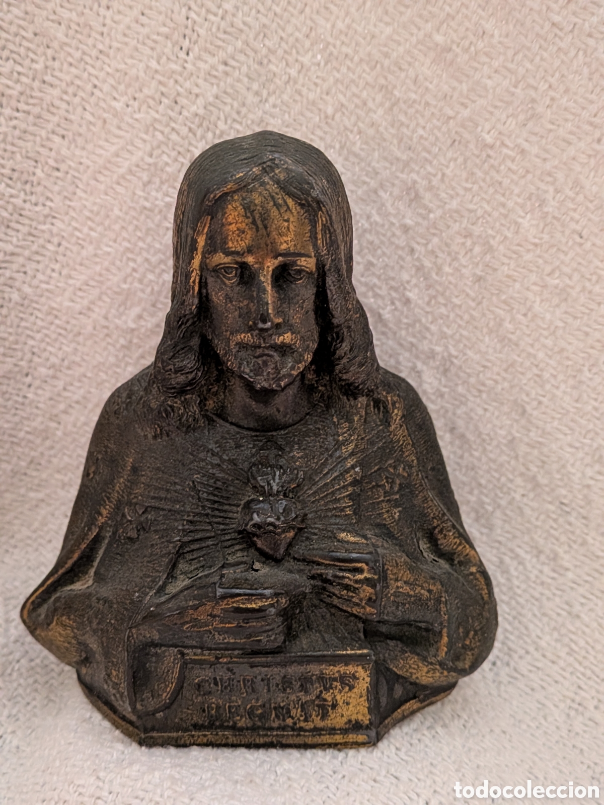 Antig&uuml;edades: Antiguo Busto Sagrado Coraz&oacute;n de Jes&uacute;s &rdquo;T&uacute; Reinar&aacute;s&rdquo; (A&ntilde;os 40-50) [1]