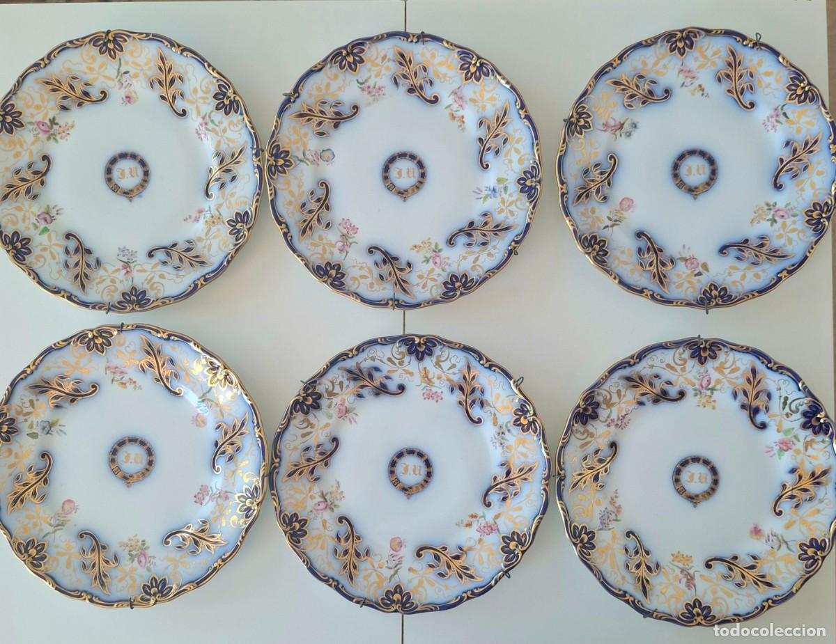 Antiques: Lote 10 platos decorativos Davenport Longport Staffordshire s. XIX