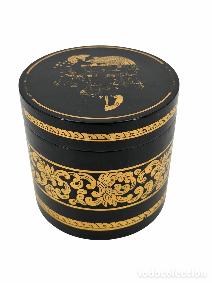 Antig&uuml;edades: Caja Art D&eacute;co Pintada en Oro