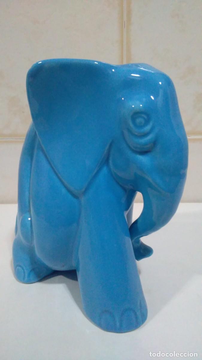 Antiquit&auml;ten: JARR&Oacute;N FIGURA ELEFANTE DE COLOR AZUL A&Ntilde;OS 60