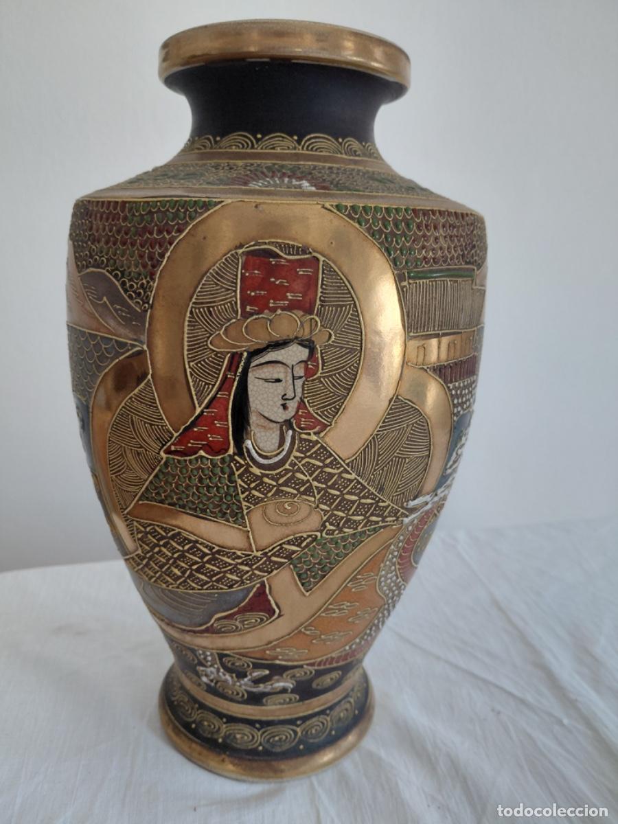 Antig&uuml;edades: Jarr&oacute;n de porcelana Satsuma
