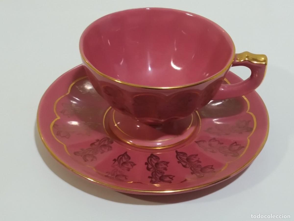 Antiguidades: RB ALCOBA&Ccedil;A PORTUGAL JUEGO DE TAZA Y PLATO (4)