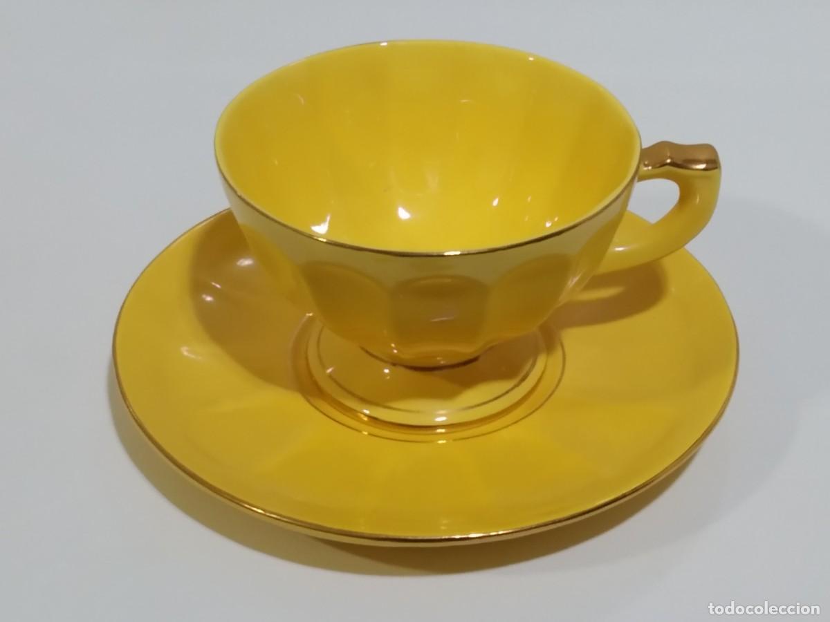 Antiques: RB ALCOBA&Ccedil;A PORTUGAL JUEGO DE TAZA Y PLATO LISO SIN ADORNOS (1)