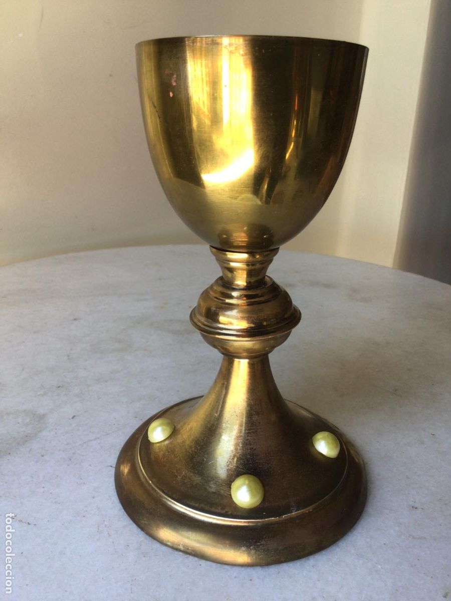 Antig&uuml;edades: PRECIOSO CALIZ SAGRADO ,DORADO Y DECORADO , PRIMERA MITAD SIGLO XX