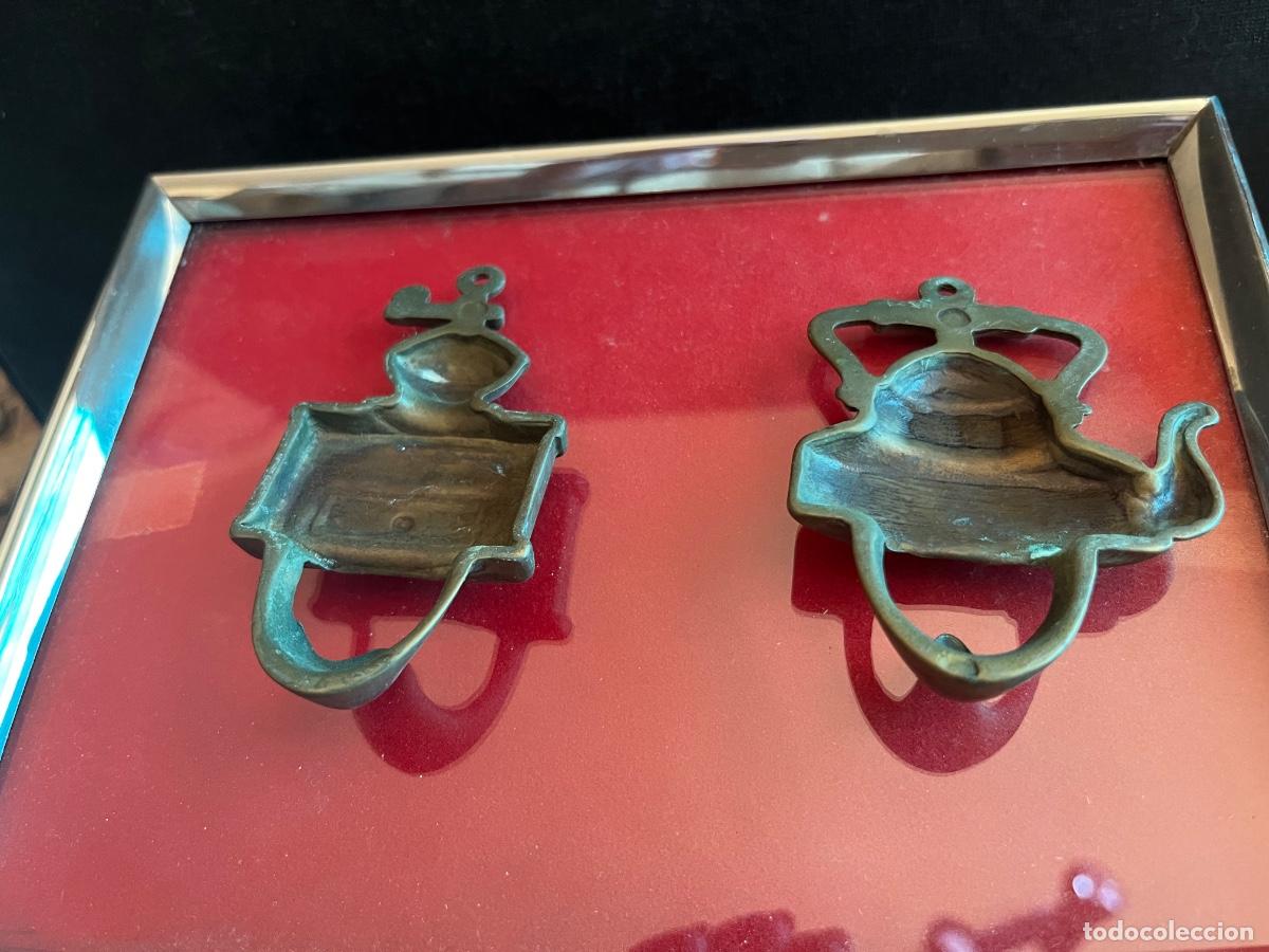 Antig&uuml;edades: PERCHAS COLGADORES DE BRONCE MOLINILLO CAF&Eacute; Y TETERA - Foto 5