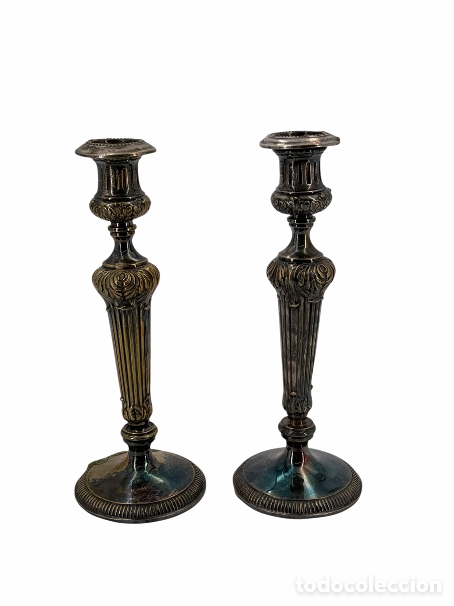Antiguidades: Antiguos Candelabros Plateados