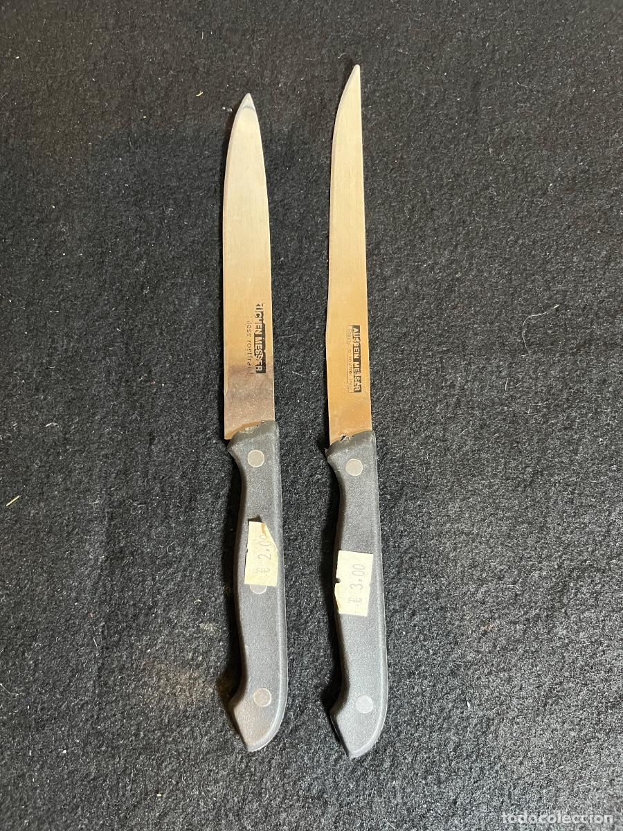 Antig&uuml;edades: Lote cuchillos cocina vintage K&uuml;chen Messer Ausbein Messer inox alem&aacute;n deshuesador retro