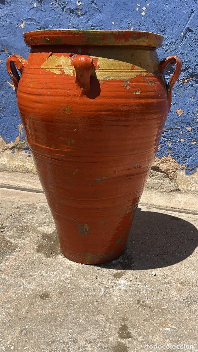 Antig&uuml;edades: ORZA ANTIGUA DE BAILEN DEL SIGLO XIX DE 70 CMS. DE ALTO CON VIDRIADO EN LA BOCA