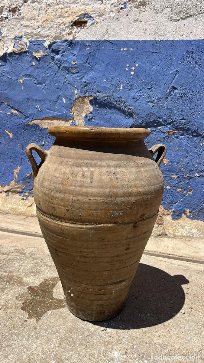 Antig&uuml;edades: ORZA ANTIGUA DE BAILEN DEL SIGLO XIX DE 56 CMS. DE ALTO CON VIDRIADO EN LA BOCA