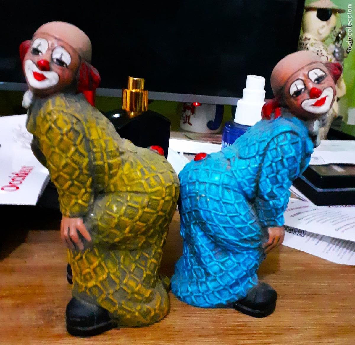 Antig&uuml;edades: ANTIGUA FIGURAS DE PAYASOS. -CERAMICA.
