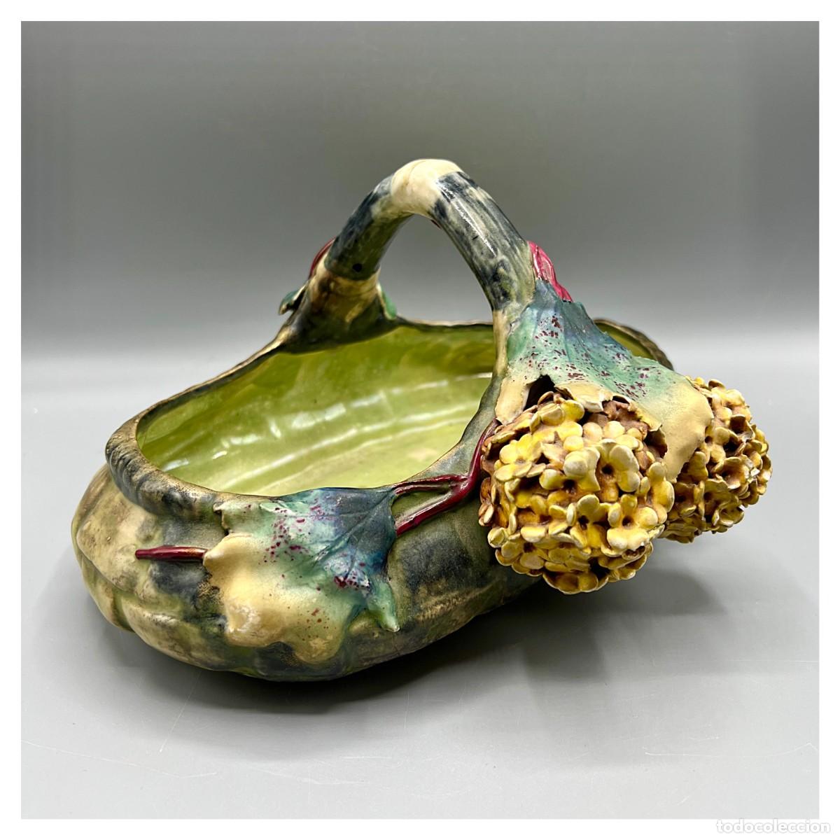 Antig&uuml;edades: AMPHORA AUSTRIA Cesta Turn Teplitz Bandeja Cuenco RIESSNER stellmacher & Kessel Cer&aacute;mica antigua
