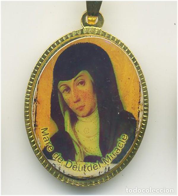 Antig&uuml;edades: VIRGEN MARE DE DEU DEL MIRACLE MEDALLA DE 3,5/2,5 CM DORADA E IMAGEN EN ESMALTE