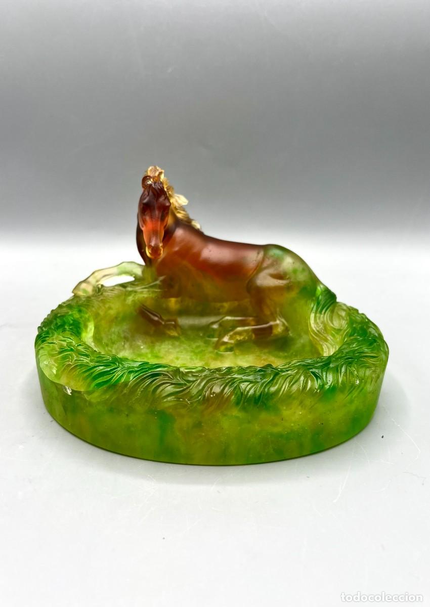 Antig&uuml;edades: Figura centro Decorativa P&acirc;te de verre Caballo firmada Argy Rousseau estilo pasta cristal Daum Nancy