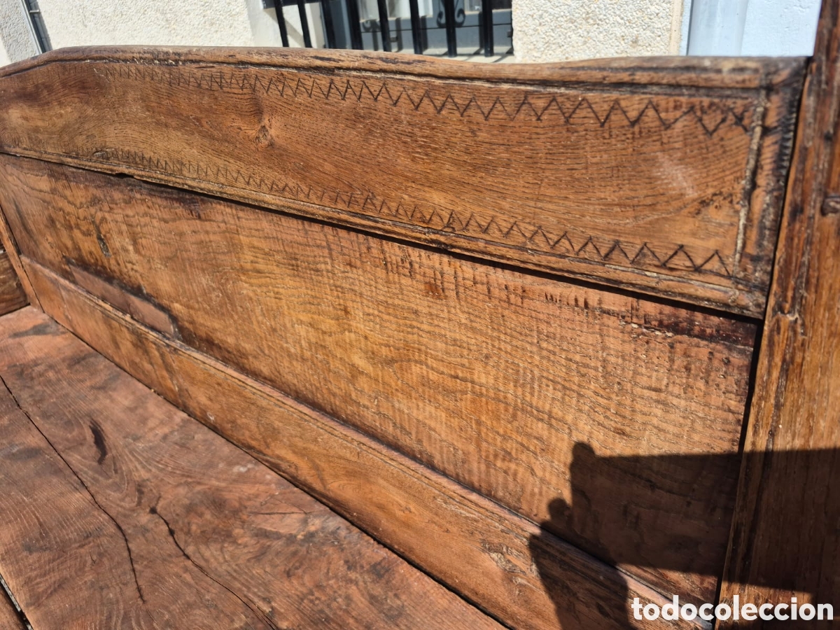 Antig&uuml;edades: Esca&ntilde;o de casta&ntilde;o en buen estado - Foto 5