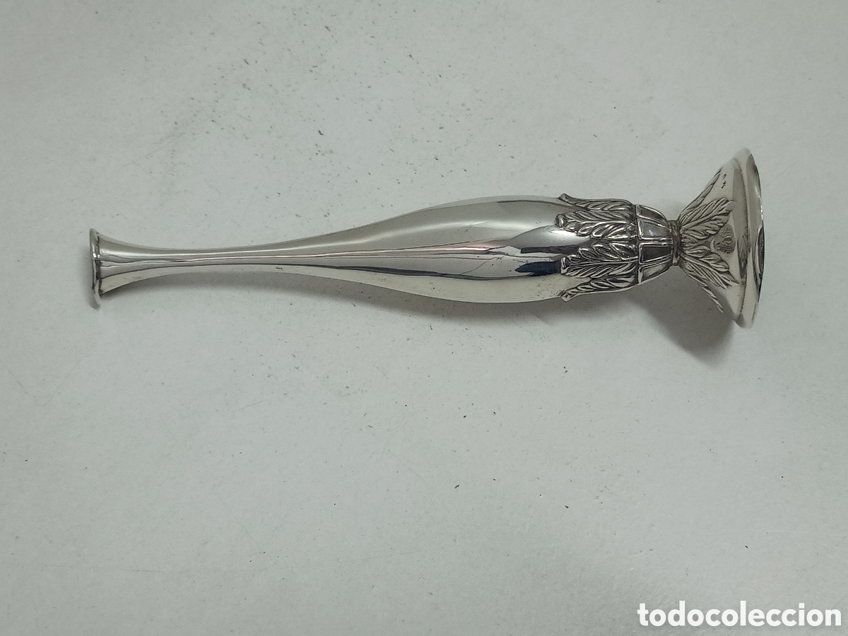 Antig&uuml;edades: VIOLETERO DE PLATA DE LEY - 20cm - 58gr - Foto 2