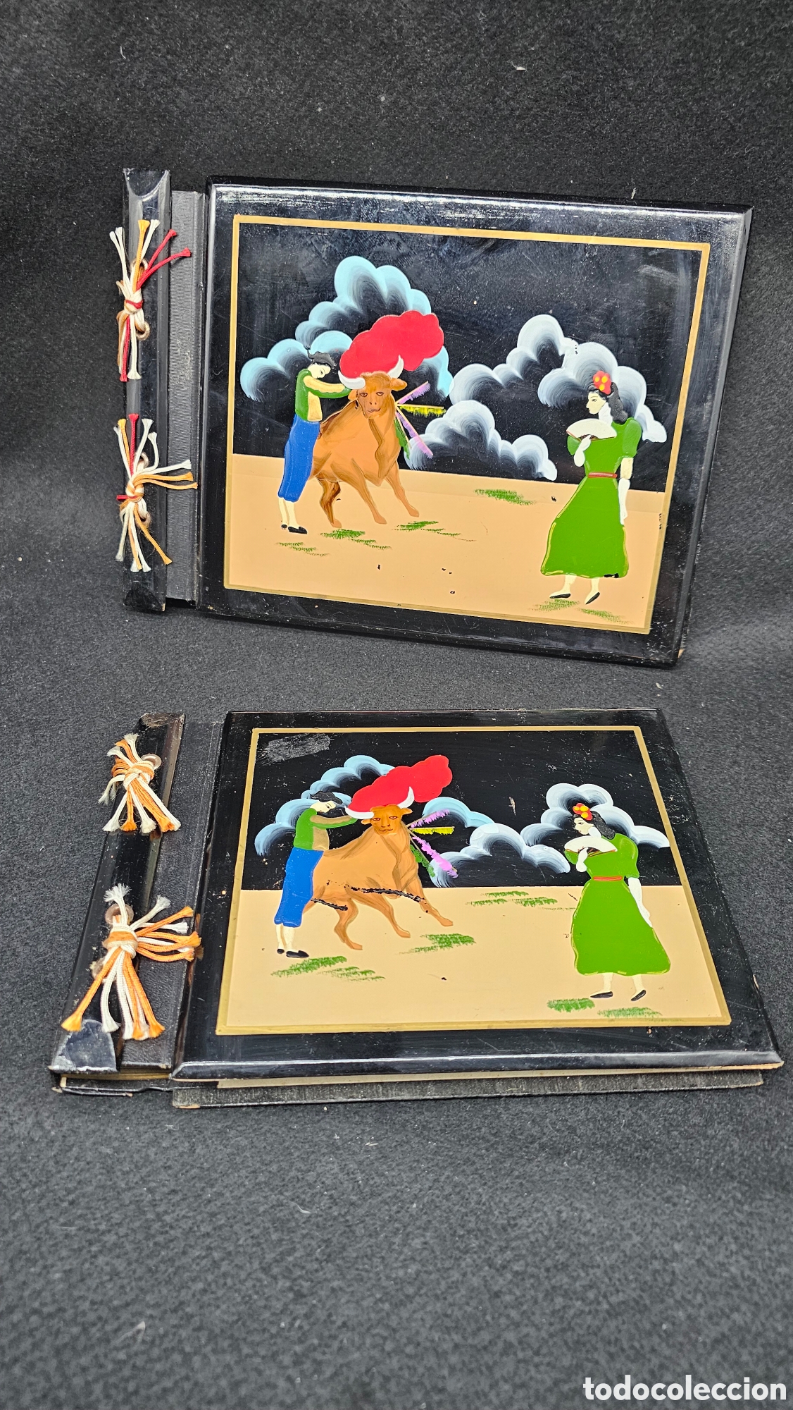 Antig&uuml;edades: 2 &aacute;lbumes pintados a mano