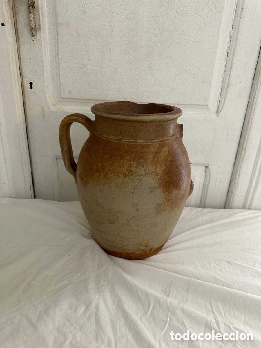 Antiquit&eacute;s: Antigua Jarra Cer&aacute;mica Catalana Cucurny Barcelona A&ntilde;os 40 60 N&ordm;12