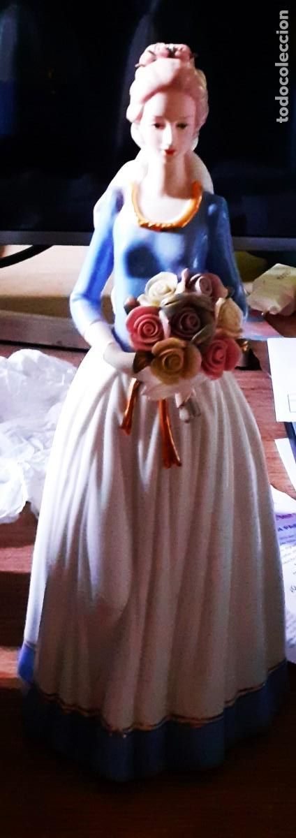 Antig&uuml;edades: BELLA DAMA. FIGURA DE PORCELANA.