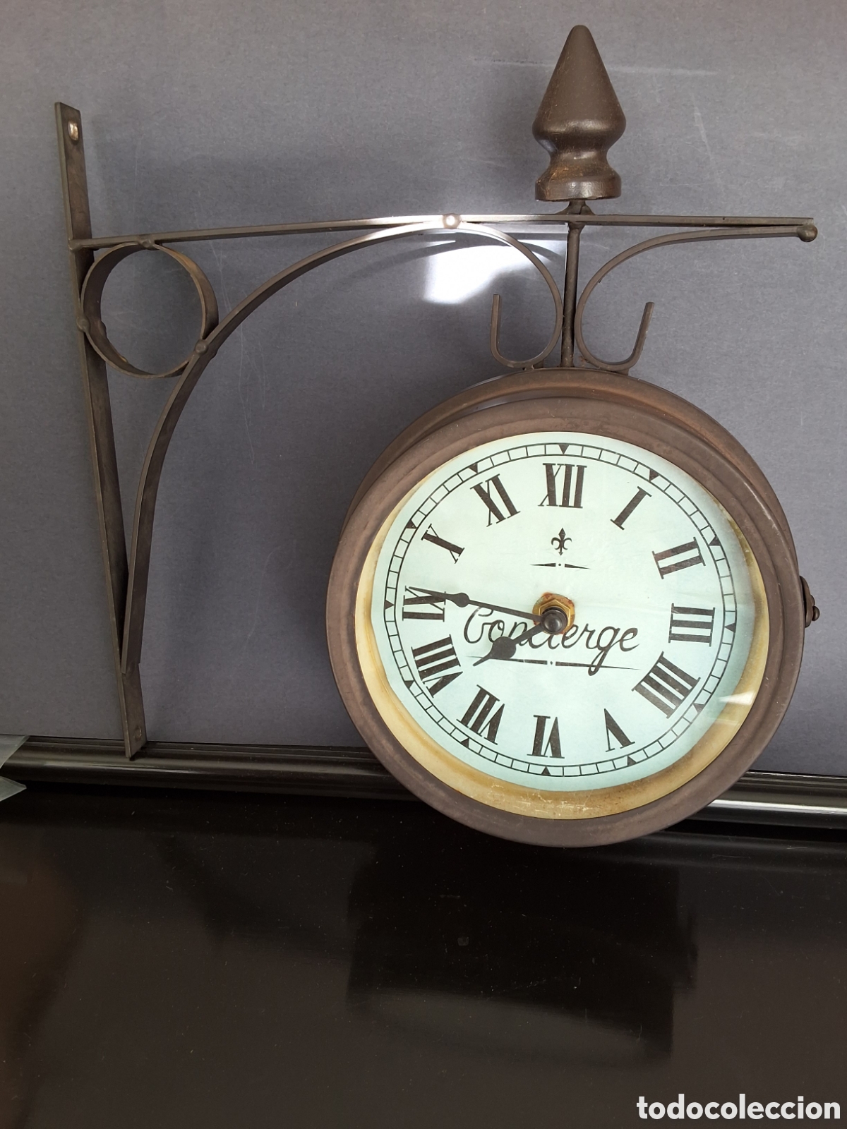 Antiguidades: BONITO RELOJ TIPO DE ESTACION DE TREN CON DOS MAQUINARIAS