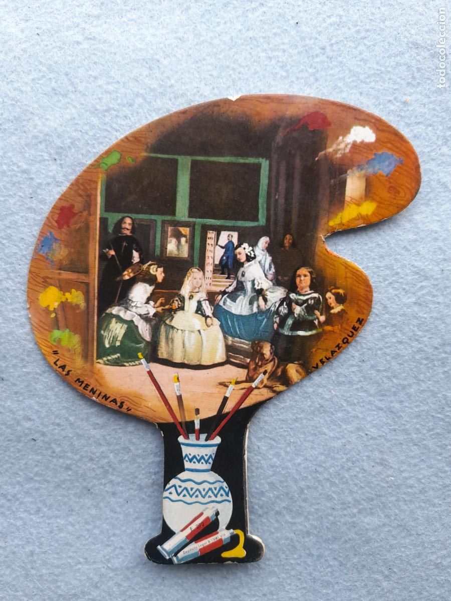 Antig&uuml;edades: Abanico o Pay-pay antiguo Vel&aacute;zquez, Las Meninas.