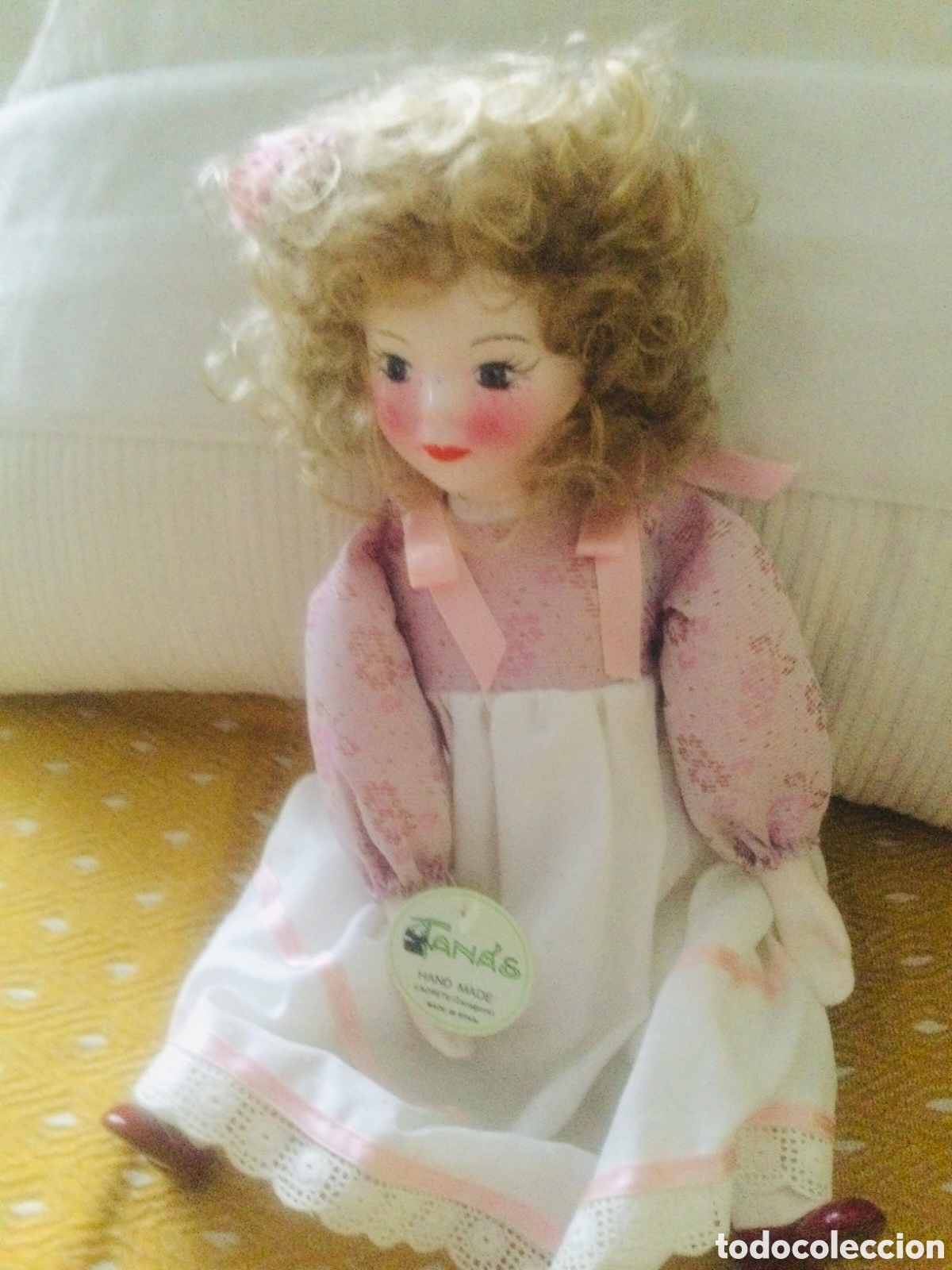 Antiquit&auml;ten: Mu&ntilde;eca de porcelana vintage, sin estrenar.